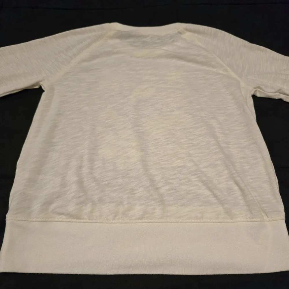 Carter's Girl's‎ Floral Graphic Cream Long Sleeve Shirt Size 8 Medium